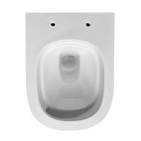 Унитаз подвесной Abber Rechteck AC1218 безободковый, с микролифтом, белый