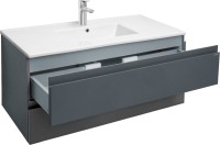 Тумба с раковиной Jacob Delafon Madeleine 100 серая матовая, раковина белая