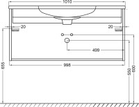 Тумба с раковиной Jacob Delafon Madeleine 100 серая матовая, раковина белая