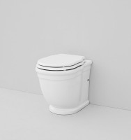 Унитаз приставной напольный ArtCeram Hermitage HEV005 01 с микролифтом, петли хром