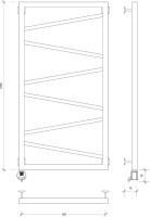 Полотенцесушитель электрический Secado Мирано 4603777441449 105x55 см, подключение слева, матовый черный, лесенка