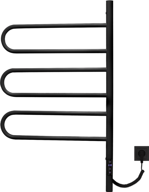 Полотенцесушитель электрический Vincea VTD-1R2CBE 44х80 черный