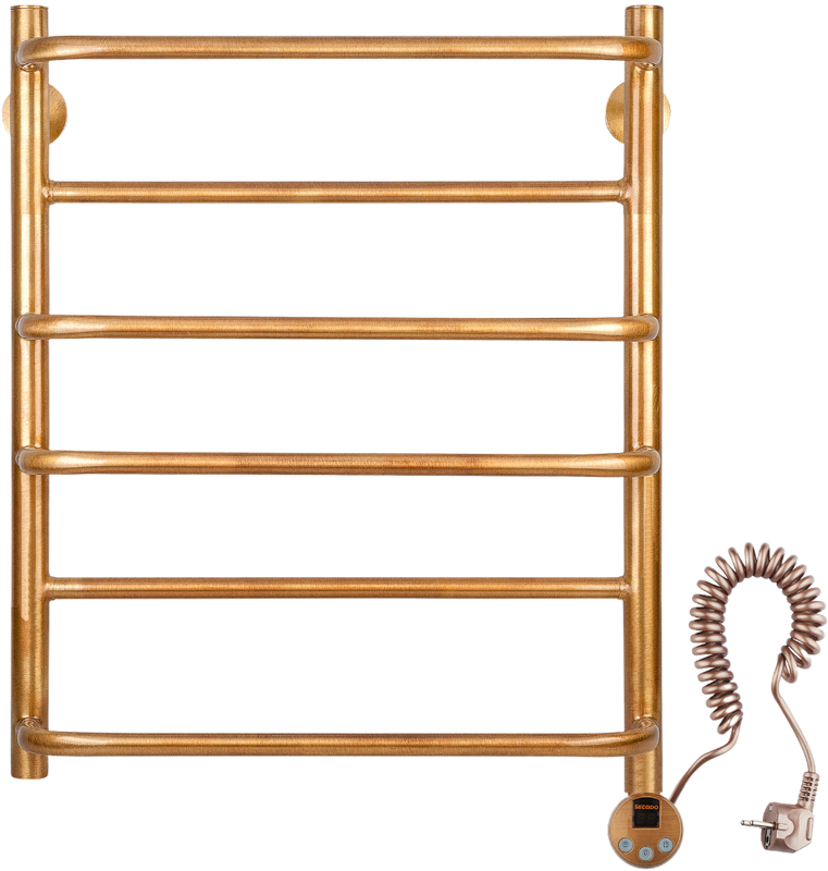 Полотенцесушитель электрический Secado Верона 1 65x55 см, подключение справа, бронза, лесенка, латунь