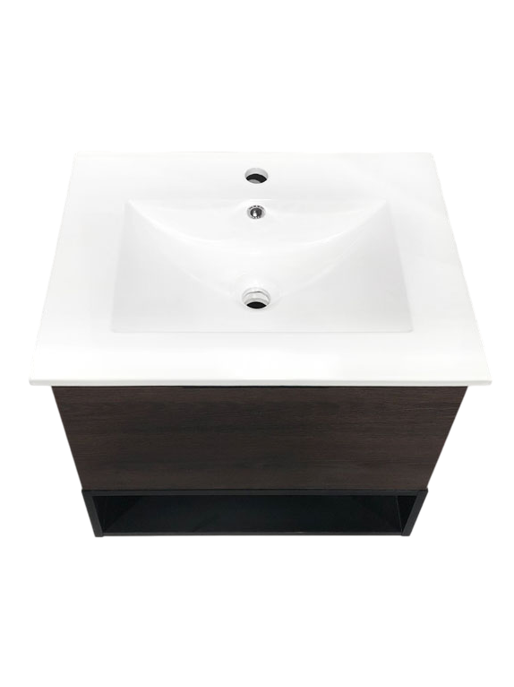 Мебель для ванной комнаты Comforty Франкфурт 60 подвесная, шоколадно-коричневый дуб