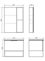 Мебель для ванной комнаты Comforty Франкфурт 60 подвесная, шоколадно-коричневый дуб