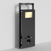 Система инсталляции для унитазов Wasserkraft Salm 27TLT.010.ME.BL.PG04 с кнопкой смыва золото
