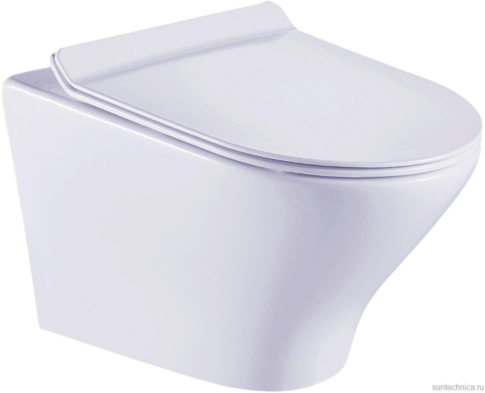 Комплект Унитаз подвесной Esbano Aster ESUPASTEW белый глянец + Инсталляция Fram + Кнопка ESINMTK60ST