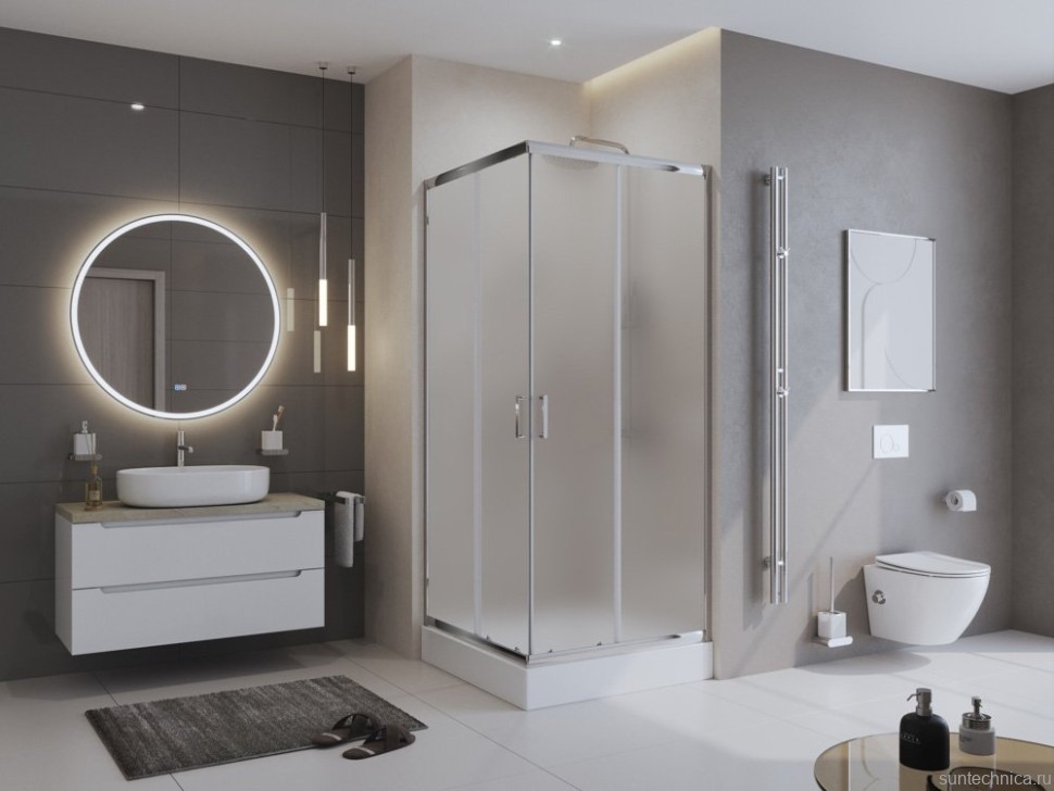 Душевой уголок BelBagno Uno 195 A 2 95 P Cr стекло текстурное