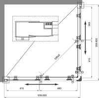 Душевой уголок BelBagno Uno 195 A 2 95 P Cr стекло текстурное