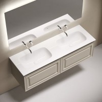 Тумба с раковиной Sancos Very 140 подвесная, beige soft, раковина CN7022wx