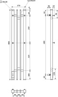 Полотенцесушитель электрический Point Фрея PN20728W 14x80, белый