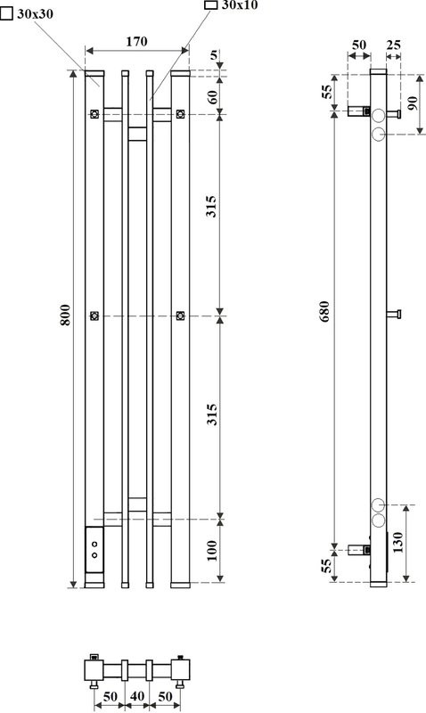 Полотенцесушитель электрический Point Фрея PN20728W 14x80, белый