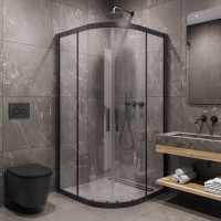 Душевой уголок Timo TPSS-90/03C-8 90x90 см, профиль черный, стекло прозрачное