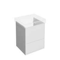 Мебель для ванной комнаты KERAMA MARAZZI Pro 50 с двумя ящиками, белая матовая