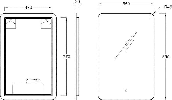 Мебель для ванной комнаты KERAMA MARAZZI Pro 50 с двумя ящиками, белая матовая