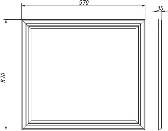 Зеркало Caprigo Лион 100 орех античный