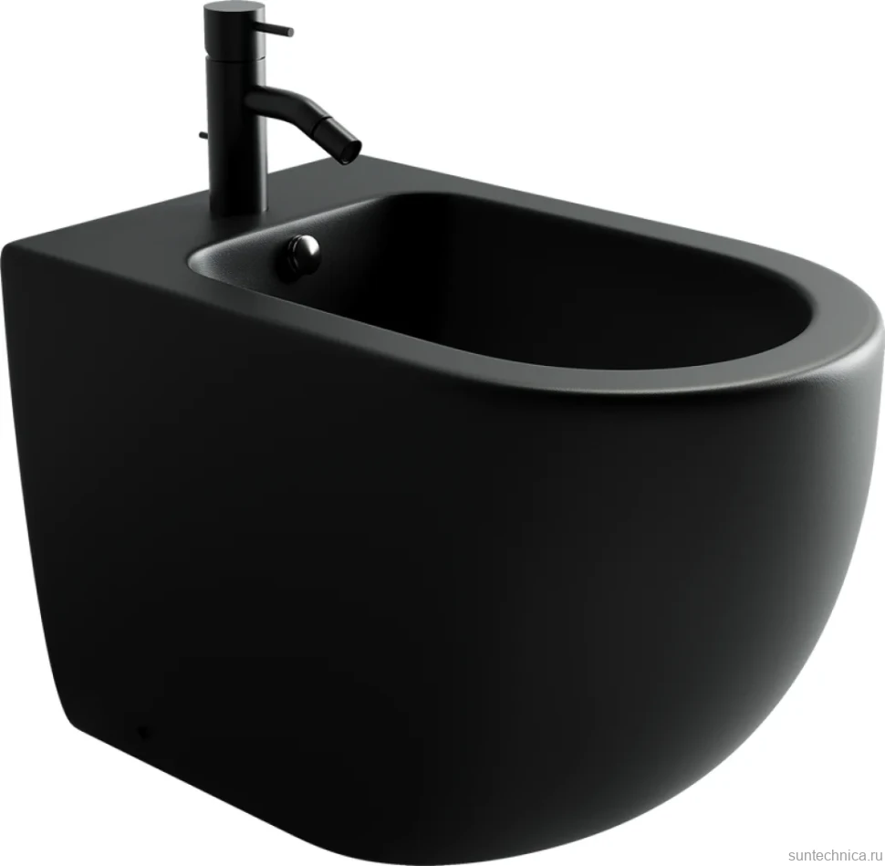 Биде напольное Ceramicanova Metropol CN4005MB черное матовое