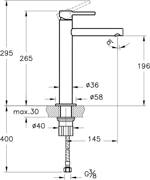 Смеситель для раковины VitrA Origin A4255726 медный