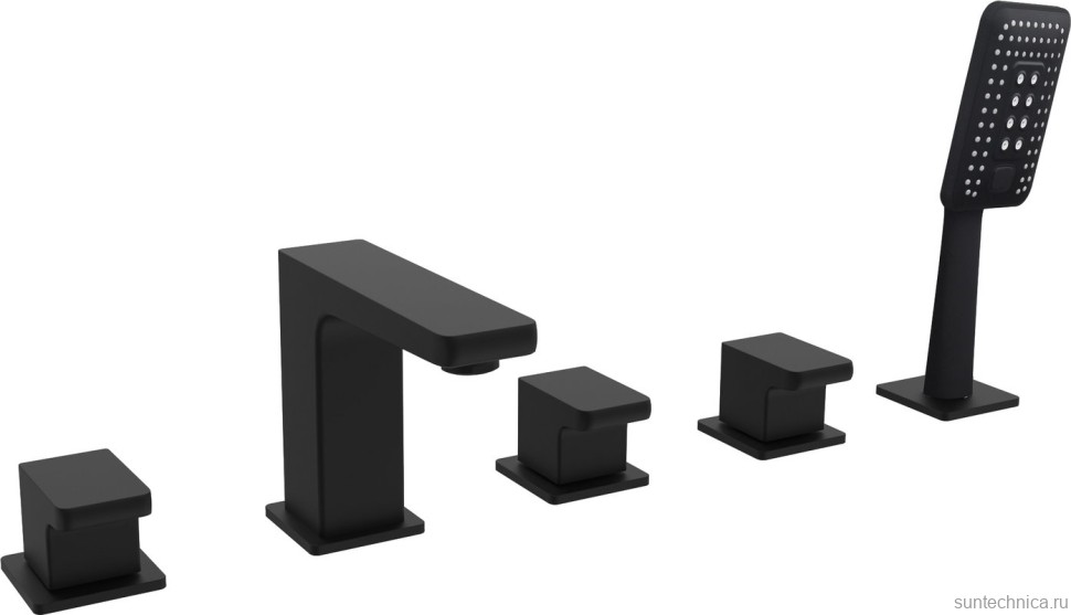 Смеситель на борт ванны AltroBagno Lamberto AltroBagnoLamberto020106MB С ВНУТРЕННЕЙ ЧАСТЬЮ, матовый черный