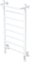 Полотенцесушитель электрический Comfysan Capri EC-8 80х40 80x45 см, подключение справа, слева, матовый белый, лесенка, из стали