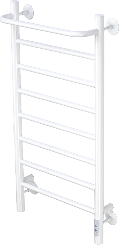 Полотенцесушитель электрический Comfysan Capri EC-8 80х40 80x45 см, подключение справа, слева, матовый белый, лесенка, из стали