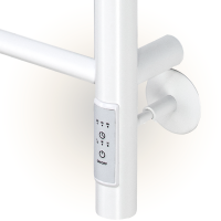 Полотенцесушитель электрический Comfysan Capri EC-8 80х40 80x45 см, подключение справа, слева, матовый белый, лесенка, из стали