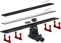 Душевой трап (лоток) Pestan Confluo Frameless Line 950 black glass