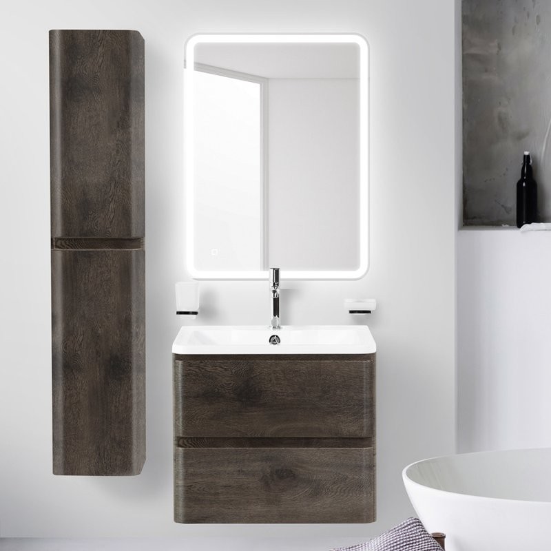 Тумба под раковину BelBagno Albano 70 подвесная, rovere nature grigio