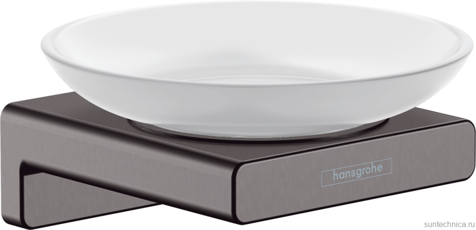 Мыльница Hansgrohe AddStoris 41746340 шлифованный черный хром