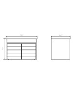 Тумба с раковиной Comforty Кемер 75 подвесная, антрацит, темно-коричневый дуб