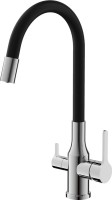 Смеситель для кухни BELZ B814 B76814 с гибким изливом, хром, черный
