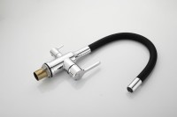 Смеситель для кухни BELZ B814 B76814 с гибким изливом, хром, черный