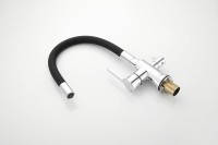 Смеситель для кухни BELZ B814 B76814 с гибким изливом, хром, черный