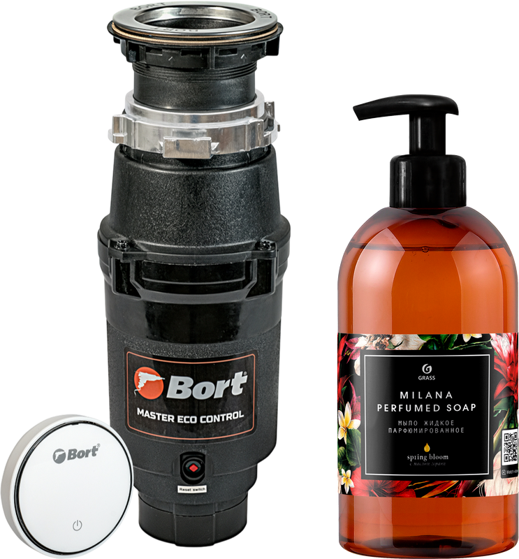 Измельчитель отходов Bort Master Eco Control + жидкое мыло