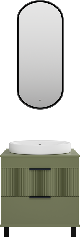 Мебель для ванной комнаты Brevita Enfida 70 напольная, зеленая