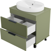 Мебель для ванной комнаты Brevita Enfida 70 напольная, зеленая