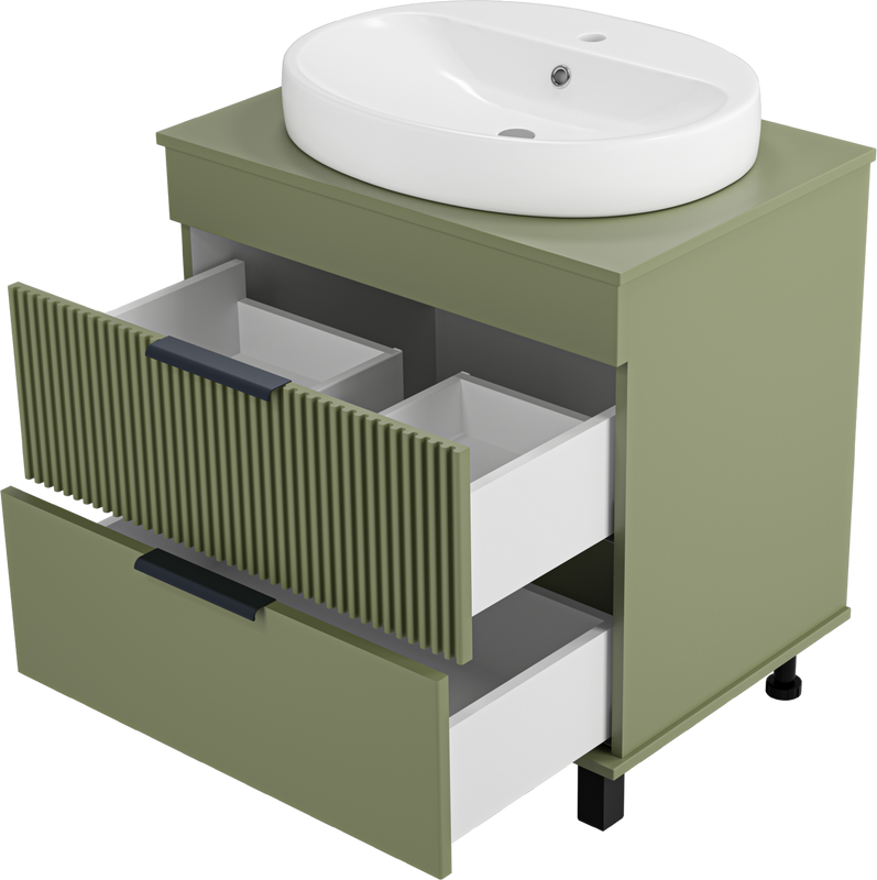 Мебель для ванной комнаты Brevita Enfida 70 напольная, зеленая