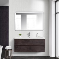 Мебель для ванной комнаты BelBagno Albano 120 подвесная, rovere nature grigio, белая глянцевая раковина