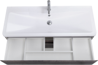 Мебель для ванной комнаты BelBagno Albano 120 подвесная, rovere nature grigio, белая глянцевая раковина