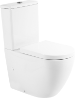 Унитаз-компакт напольный BelBagno Sfera-r BB2141CPR безободковый, крышка BB105SC с микролифтом, бачок BB2141T