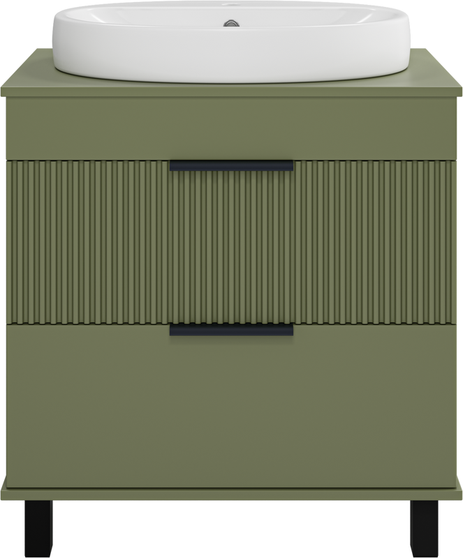 Тумба под раковину Brevita Enfida 70 напольная, зеленая
