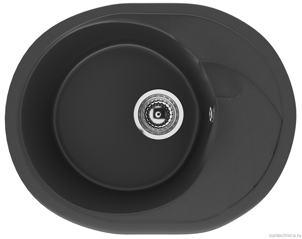 Мойка кухонная Ulgran U-403 344 ультра-черная + дозатор U-02 ультра-черный