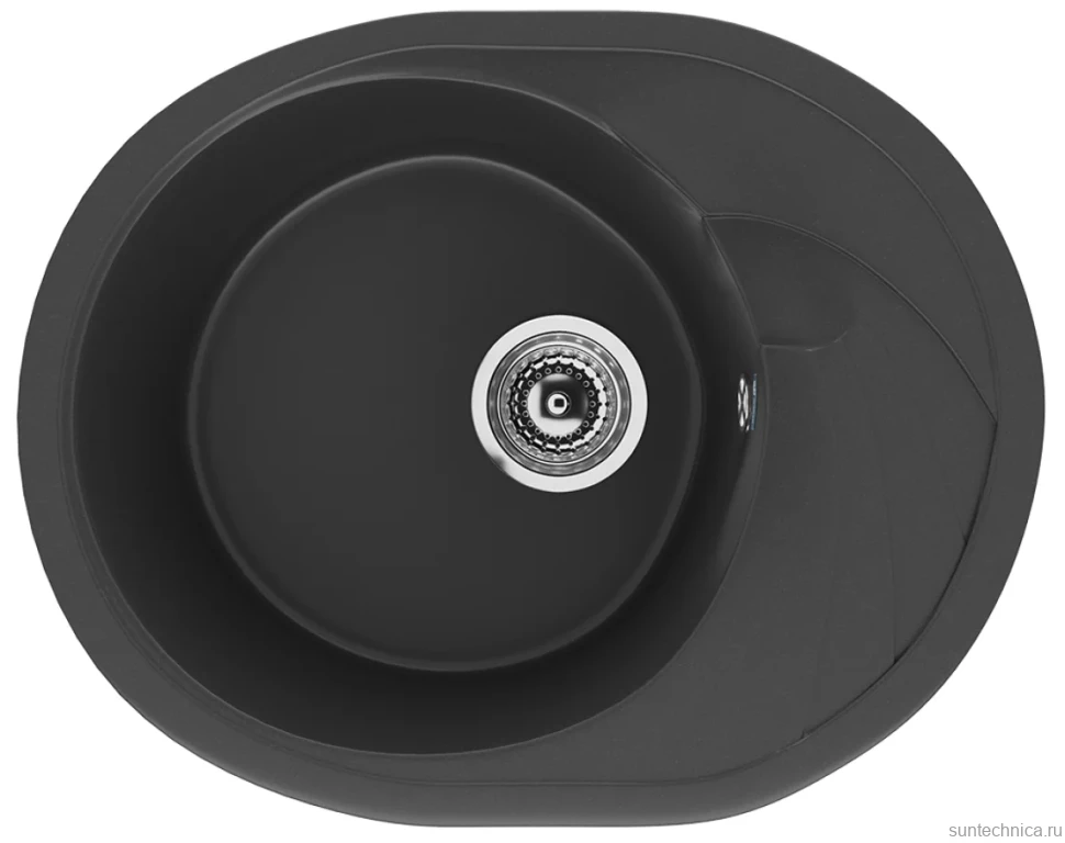 Мойка кухонная Ulgran U-403 344 ультра-черная + дозатор U-02 ультра-черный