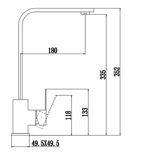 Смеситель для кухни Fmark FS8132H черный