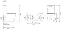 Унитаз-компакт напольный Grossman Color GR-4480BMS безободковый, с микролифтом, черный матовый