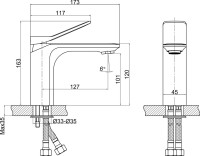 Смеситель для раковины Cersanit Odra 63050 хром