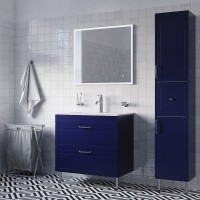 Тумба под раковину IDDIS Oxford 80 напольная, синяя, под раковину 0138000i28
