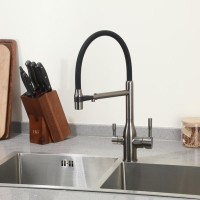 Смеситель для кухни Frap F4398-9 оружейная сталь