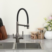 Смеситель для кухни Frap F4398-9 оружейная сталь