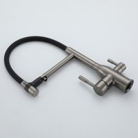 Смеситель для кухни Frap F4398-9 оружейная сталь